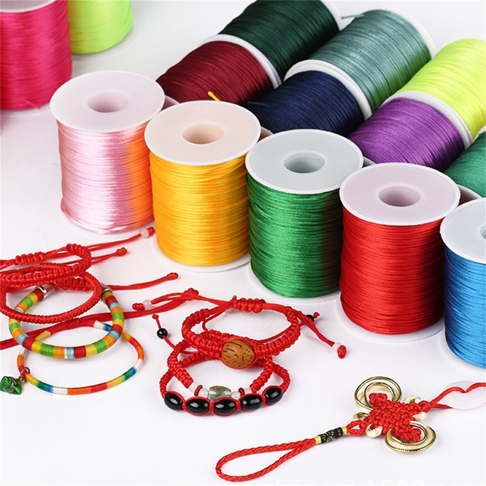 Ribbon Wired Satin - 1mm Rope 50meters/roll Satin Rattail Polyester