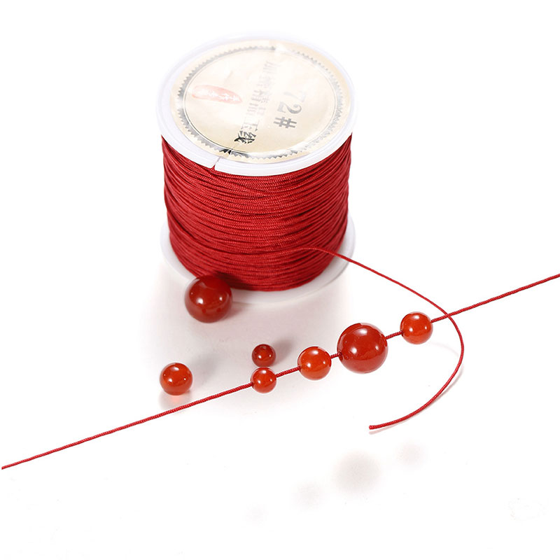 50M/roll 0.8mm Nylon Thread Co - Ribbon Wired Satin ulasan dan harga