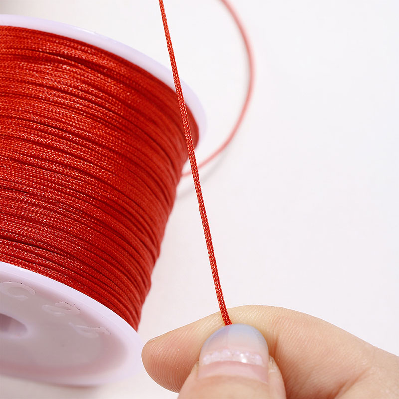 50M/roll 0.8mm Nylon Thread Co - Ribbon Wired Satin ulasan dan harga