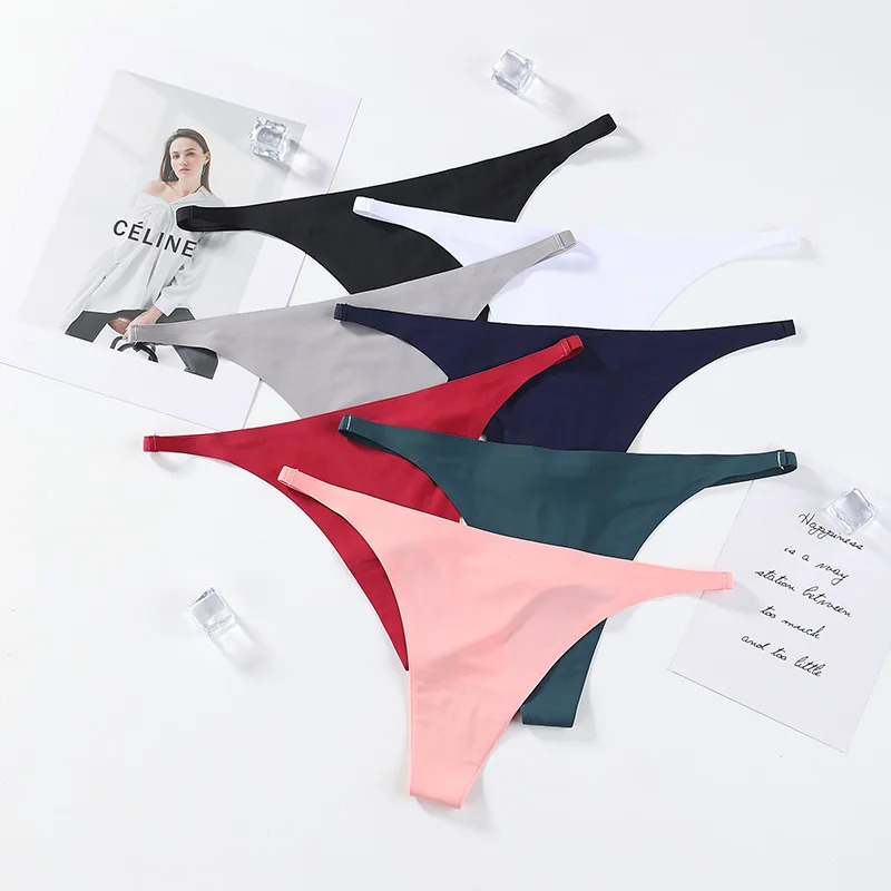 1-4pcs Seamless Panties Ice Si - Ribbon Wired Satin ulasan dan harga