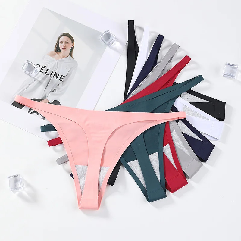 1-4pcs Seamless Panties Ice Si - Ribbon Wired Satin ulasan dan harga