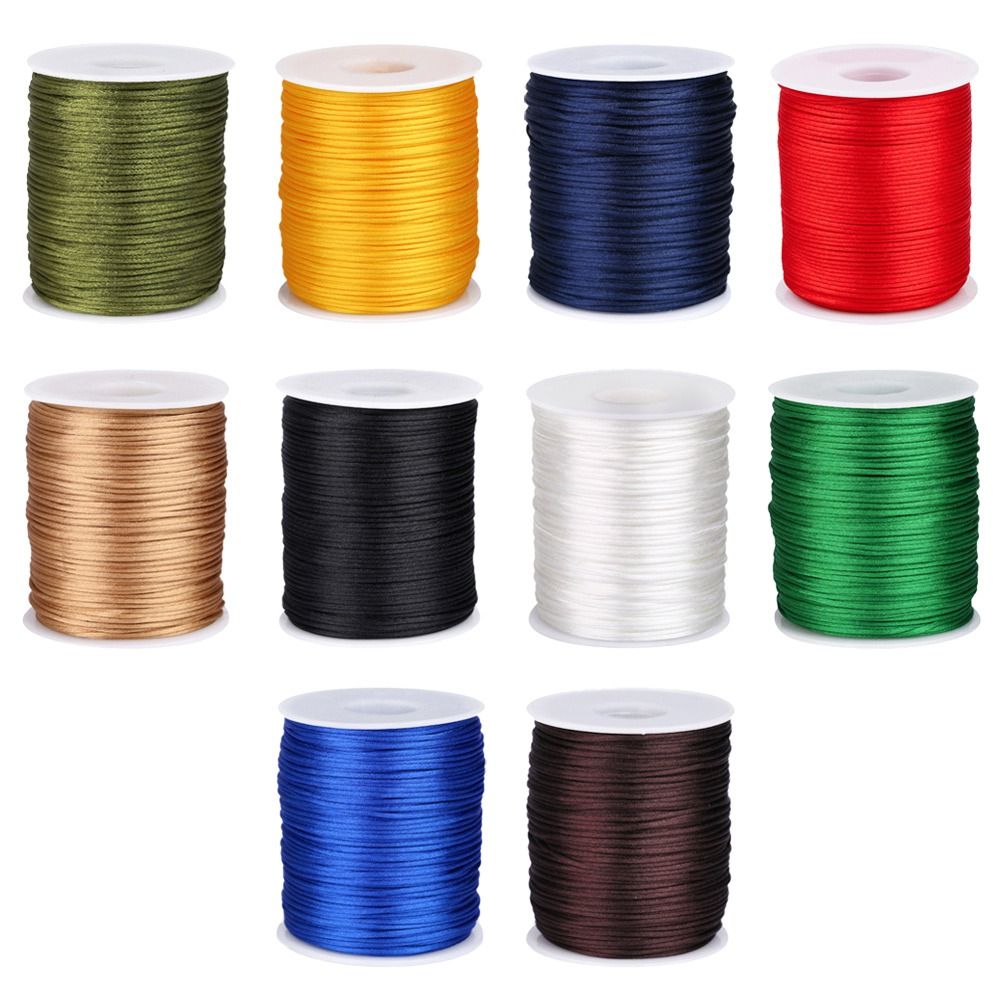 New 1.5mm Satin Cord 100M Soli - Ribbon Wired Satin ulasan dan harga