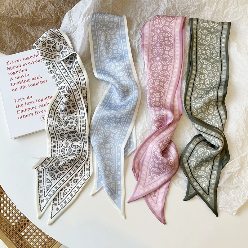 Set Series Silk Satin Scarf Wo - Ribbon Wired Satin ulasan dan harga