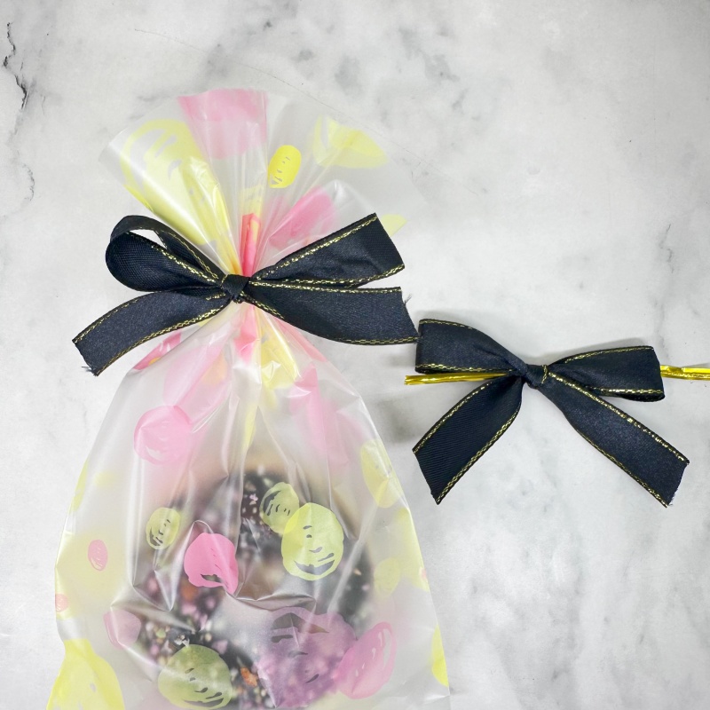 20pcs Black Satin Ribbon Bows  - Ribbon Wired Satin ulasan dan harga