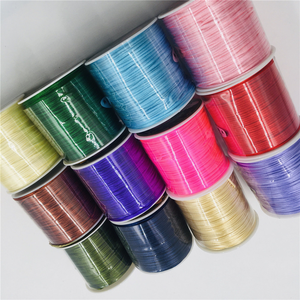 1mm Rope  50meters/roll Satin  - Ribbon Wired Satin ulasan dan harga