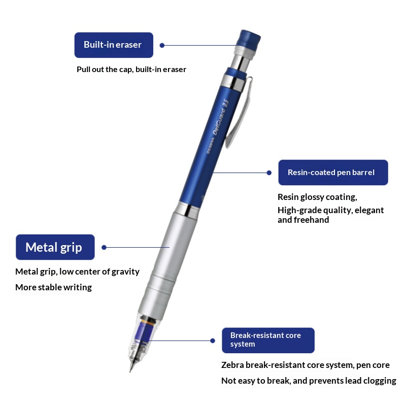 Japanese ZEBRA DelGuard MA86 M - Staedtler Pencil Lumocolor ulasan dan harga